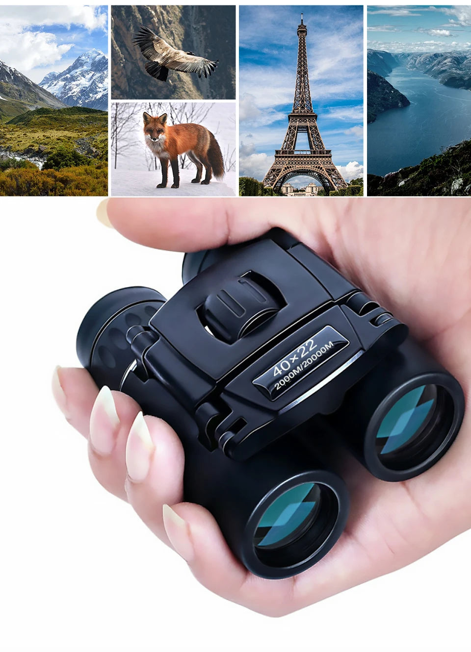 40x22 HD Verrekijker Met BAK4 FMC Optiek – Compact & Krachtig
