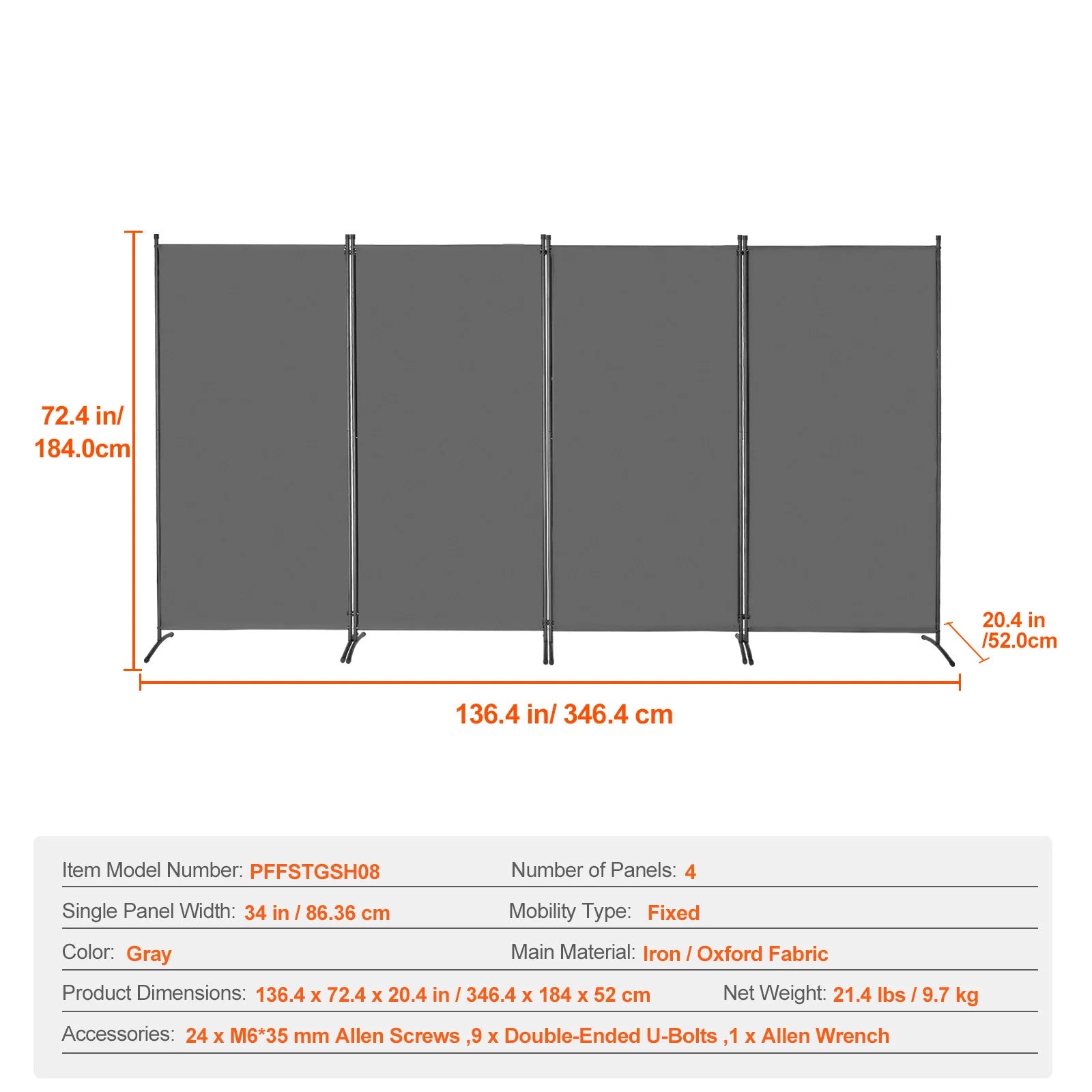 Vouwbare Kamerscheiding 3/4/6 Panelen – Privacy Scherm voor Woonkamer en Kantoor