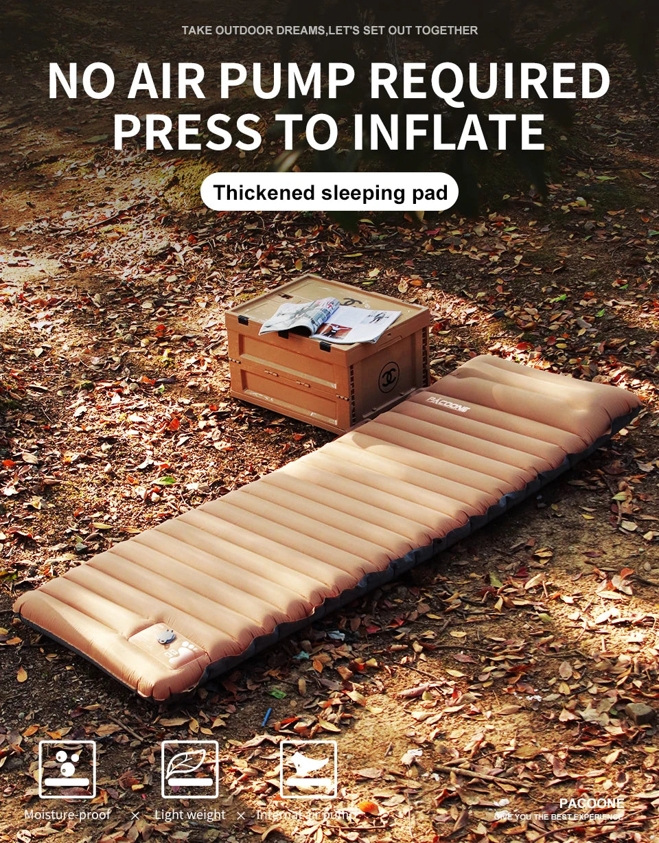 Ultralichte Zelfopblazende Slaapmat – Comfortabele Campingmatras voor Outdoor & Reizen