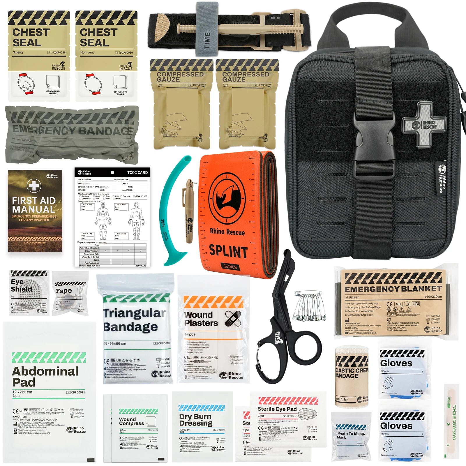 Tactische Trauma Eerste Hulp Kit – Volledige IFAK EHBO Set voor Auto, Outdoor & Noodsituaties