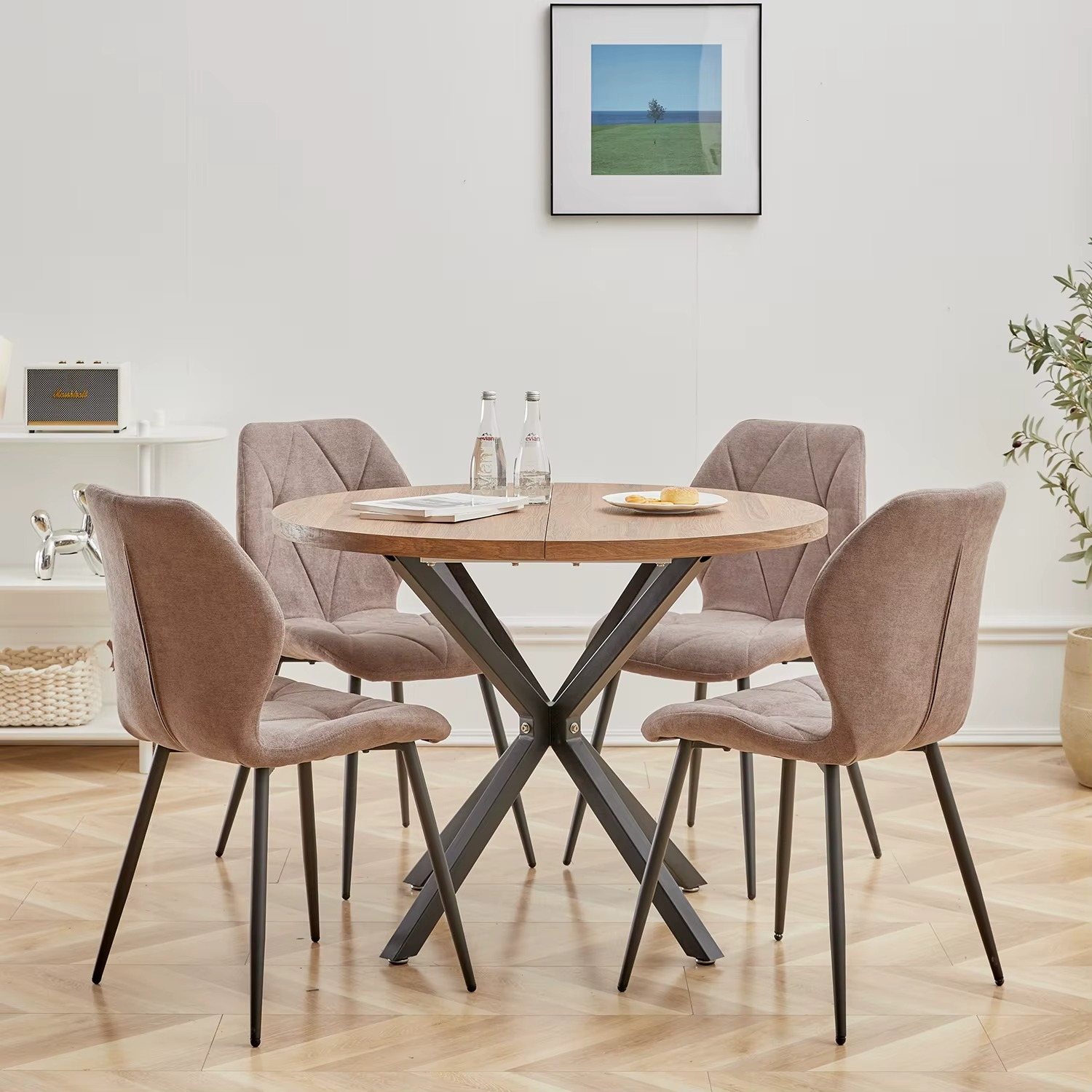 Nordic Ronde Eettafel – Massief Hout, Scandinavische Stijl, 100 cm