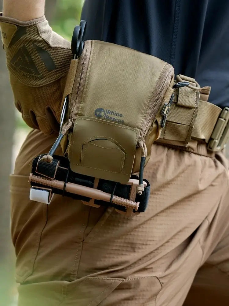 Tactische MOLLE IFAK EHBO‑kit met Tourniquet & Comprimeerd Gaas