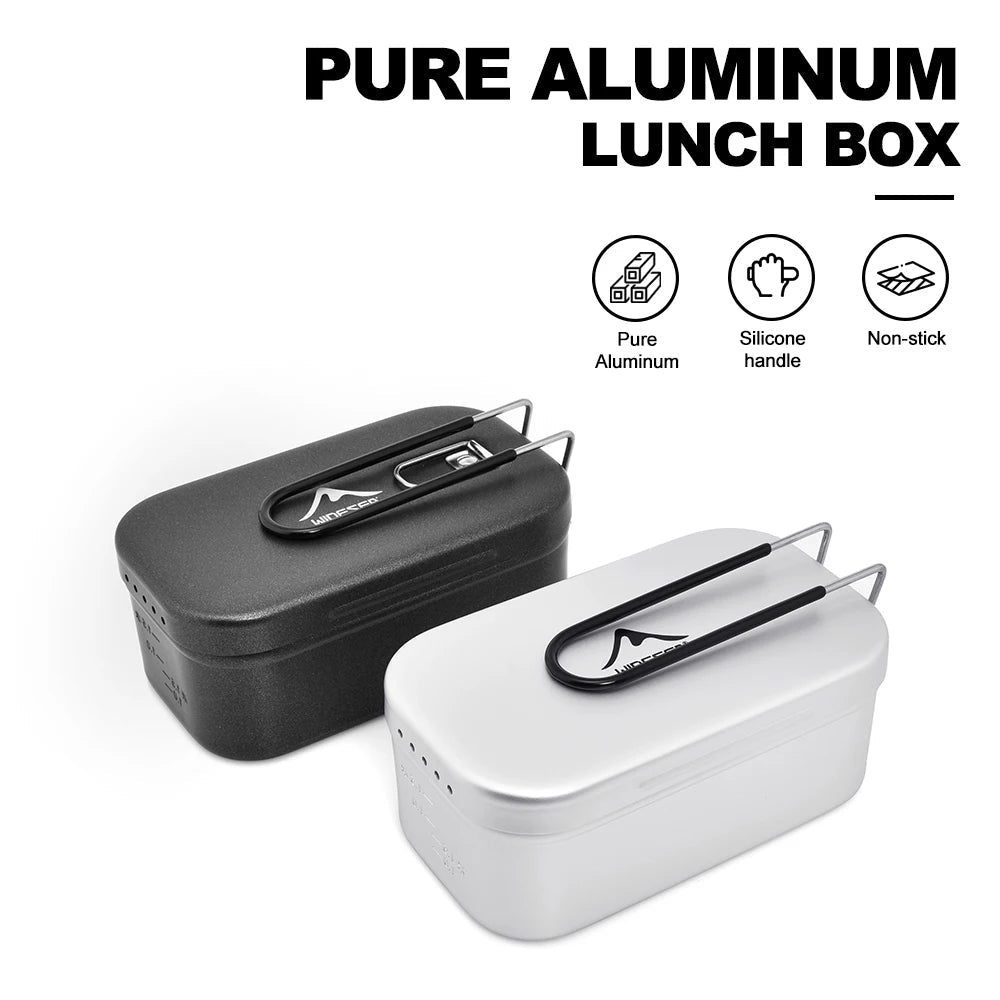 Aluminium Lunchbox & Outdoor Kookset met Drukontlasting – Camping Kookgerei