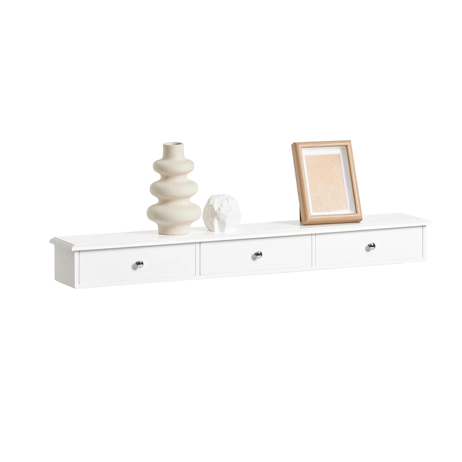 Smalle wandkast met 3 lades – Wandmeubel opbergruimte voor hal, badkamer & woonkamer