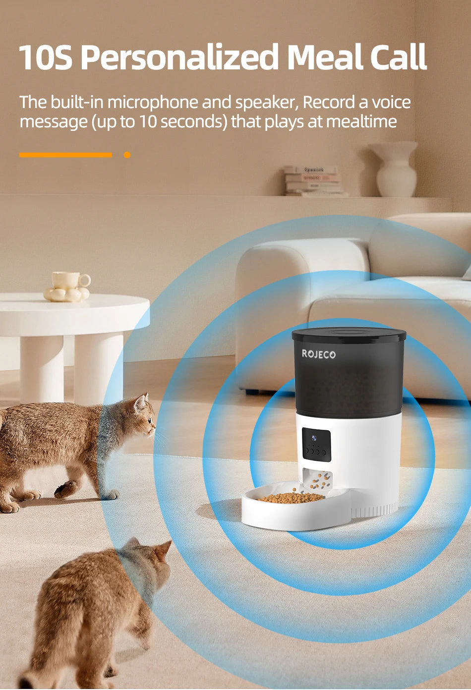 Automatische Kattenvoerautomaat met Camera en Stemfunctie – Slimme Voerdispenser voor Katten en Honden met App & Timer