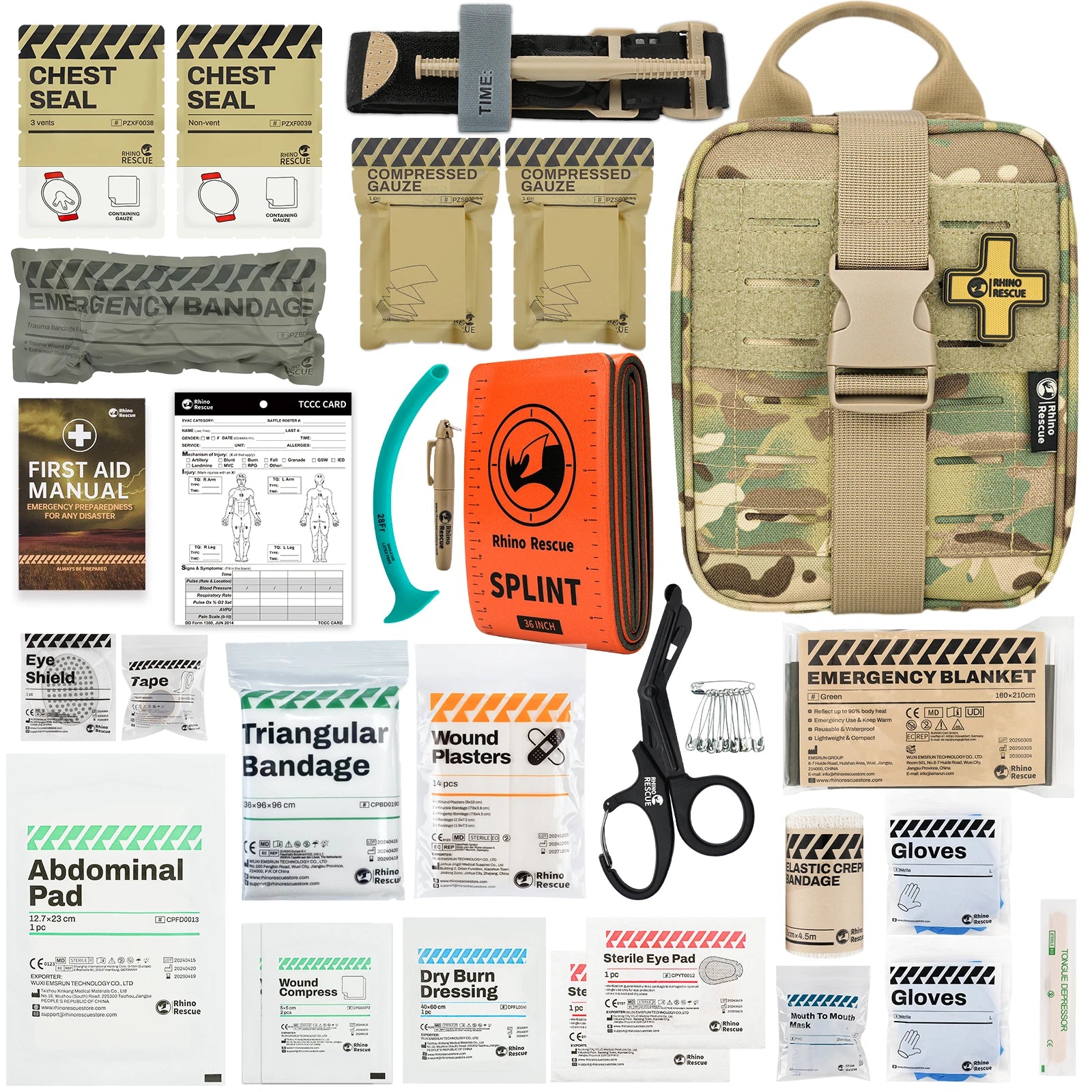Tactische Trauma Eerste Hulp Kit – Volledige IFAK EHBO Set voor Auto, Outdoor & Noodsituaties