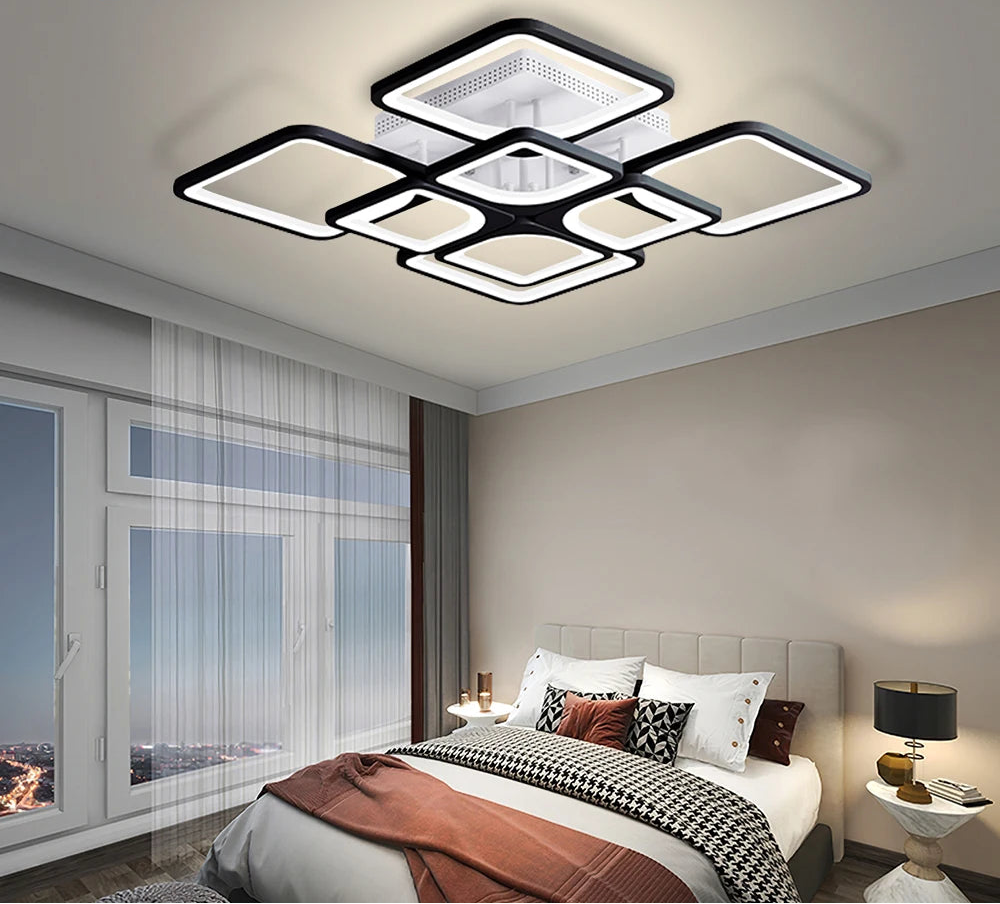 Slimme Vierkante LED Plafondlamp – Dimbare Minimalistische Plafondverlichting met Afstandsbediening & App
