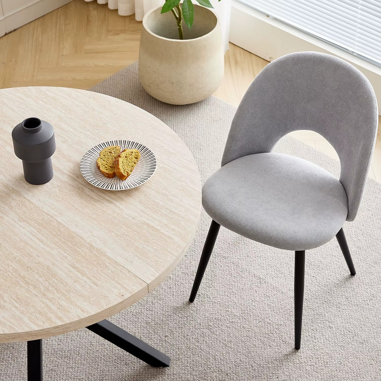 Nordic Ronde Eettafel – Massief Hout, Scandinavische Stijl, 100 cm