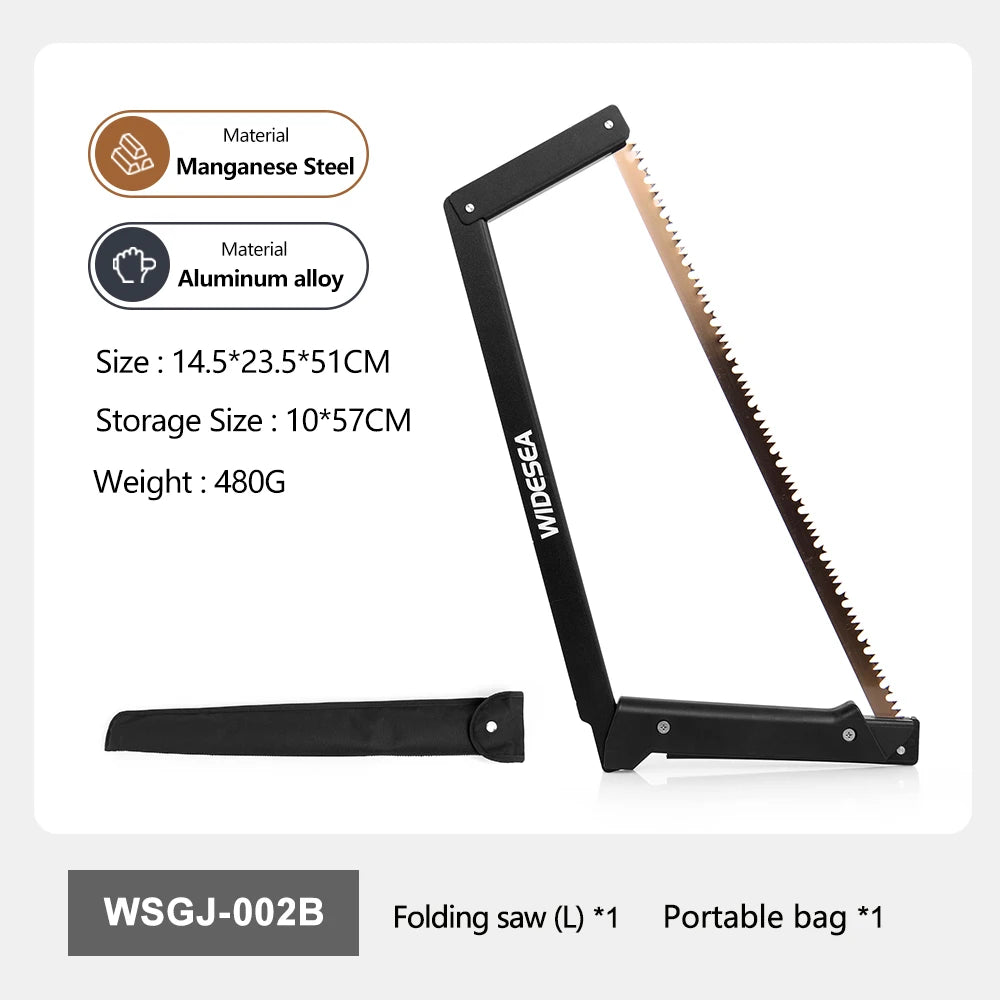 Opvouwbare Handzaag Manganen Staal Aluminium – Draagbare Camping & Outdoor Zaag