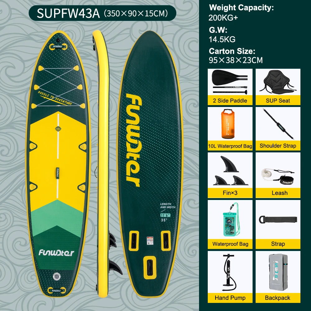 Opblaasbaar SUP Board - Paddle Board 320-385CM – Complete Stand Up Paddle Set met Antislip Deck