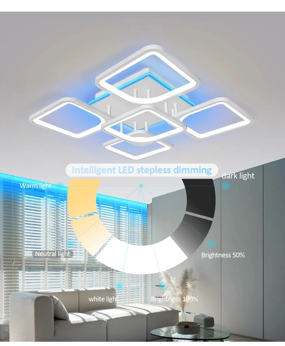 Moderne LED Plafondlamp met Backlight en Afstandsbediening – Dimbare Smart Verlichting