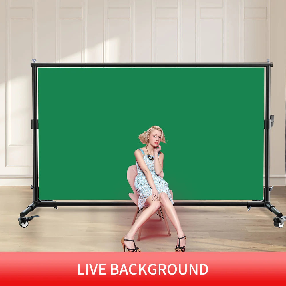 Achtergrondstandaard Fotografie 2x2/2x3m – Met Wielen & Visklemmen – Verstelbaar Fotostudio Frame