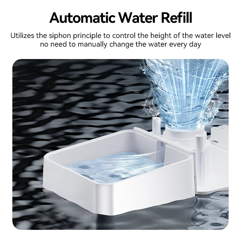 Automatische Voerbak met Waterfontein en WIFI App – 8,5L Slimme Voerdispenser voor Katten en Honden – Programmeerbaar & Op Afstand Bedienbaar
