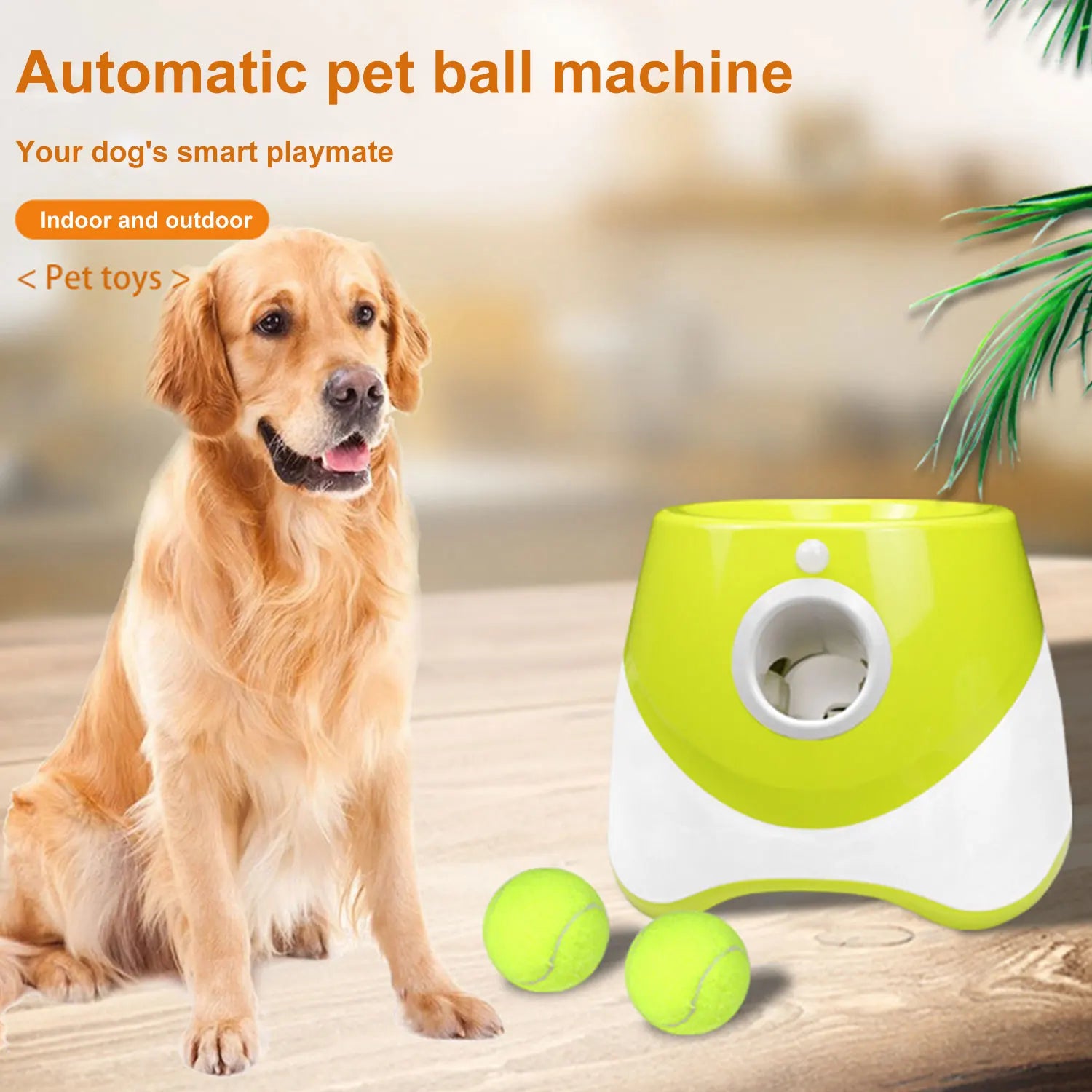 Automatische Ballenwerper voor Honden – Interactief Hondenspeelgoed met 3 Ballen – Oplaadbare Tennis Launcher