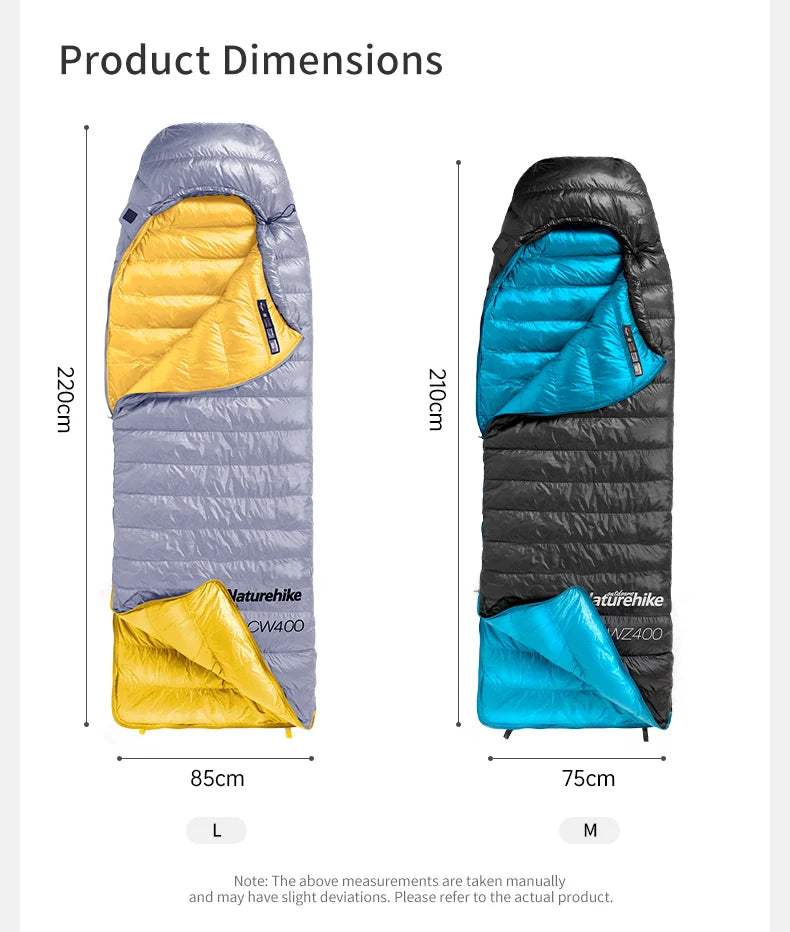 Lichtgewicht Dons Slaapzak Winter – Outdoor Slaapzak 0-5°C voor Kamperen & Trekking