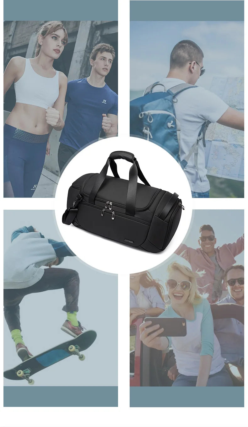 Waterdichte Sporttas voor Mannen – Gym & Fitness Training Outdoor Reistas Met Scheiding Droog/ Nat