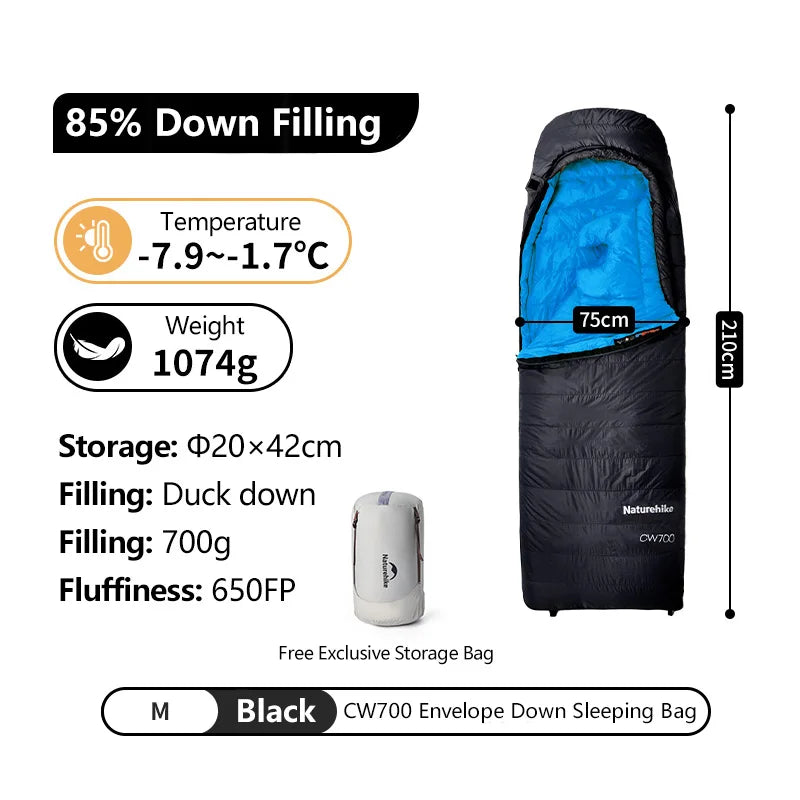 Lichtgewicht Dons Slaapzak Winter – Outdoor Slaapzak 0-5°C voor Kamperen & Trekking
