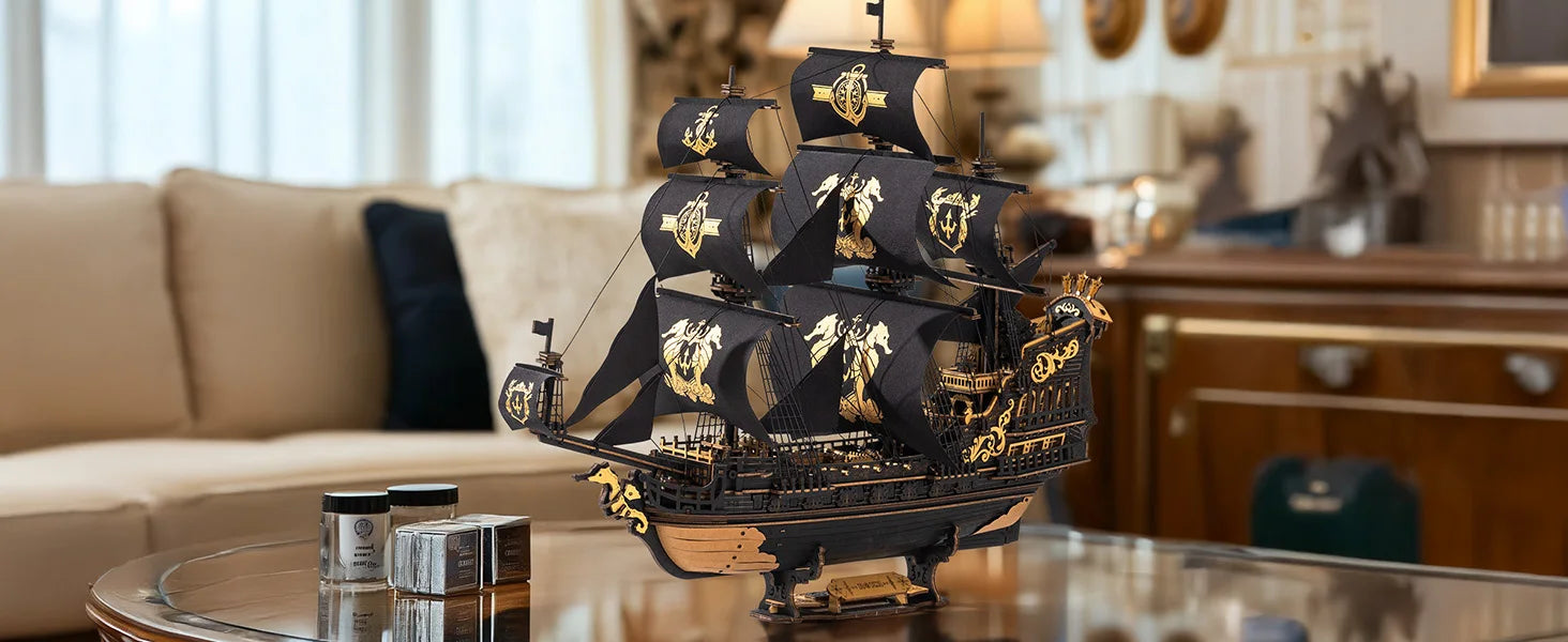 3D Houten Scheepsmodel Bouwpakket – Zeepaard Bark 603 Stuks – Historisch Driemastig Schip Model voor Volwassenen en Tieners