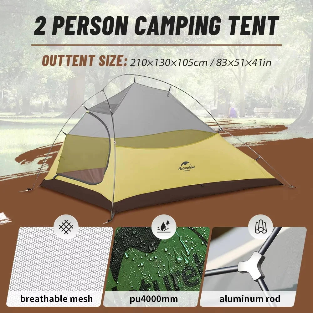 Ultralichte 1-Persoons Fietstent – Waterdichte Trekkingtent voor Backpacken en Kamperen