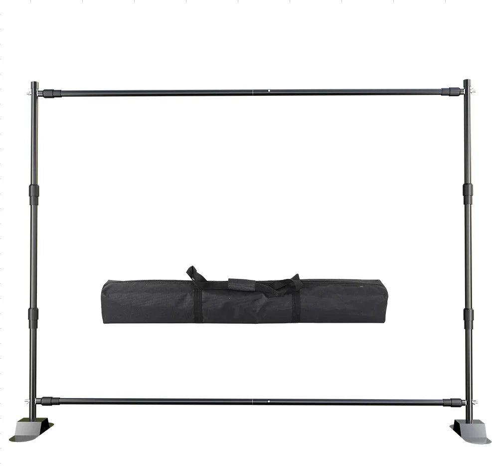 Dubbele Crossbar Fotografie Achtergrondstandaard – Verstelbaar 3x2,4m Backdrop Frame voor Studio, Video en Greenscreen