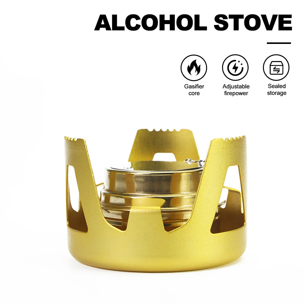 Lichtgewicht Aluminium Camping Alcoholkachel – Draagbare Outdoor Kooktoestel