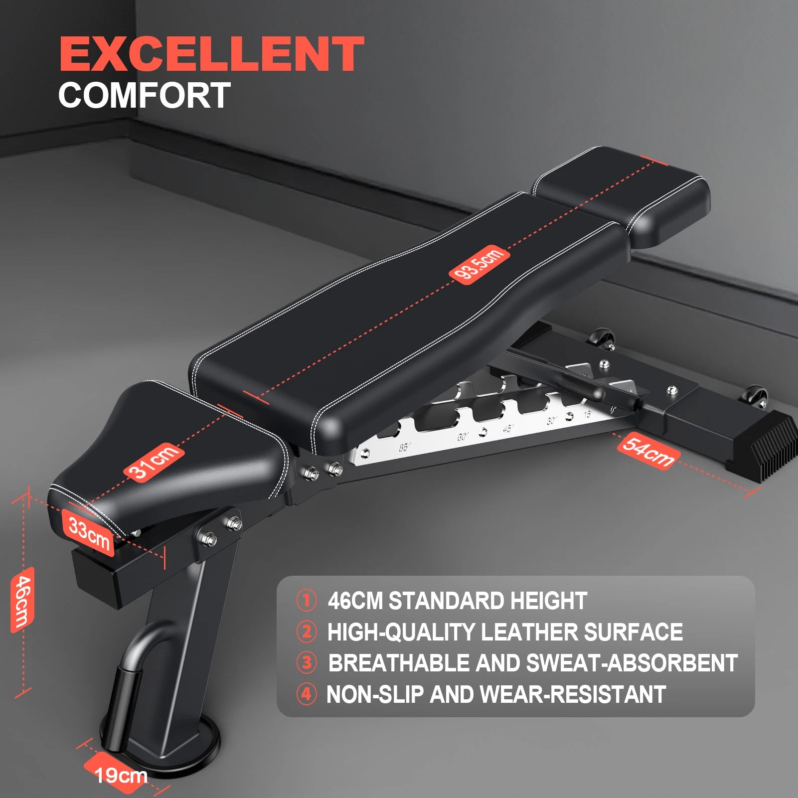 Opvouwbare Verstelbare Fitnessbank – Multifunctionele Weight Bench voor Full Body Training