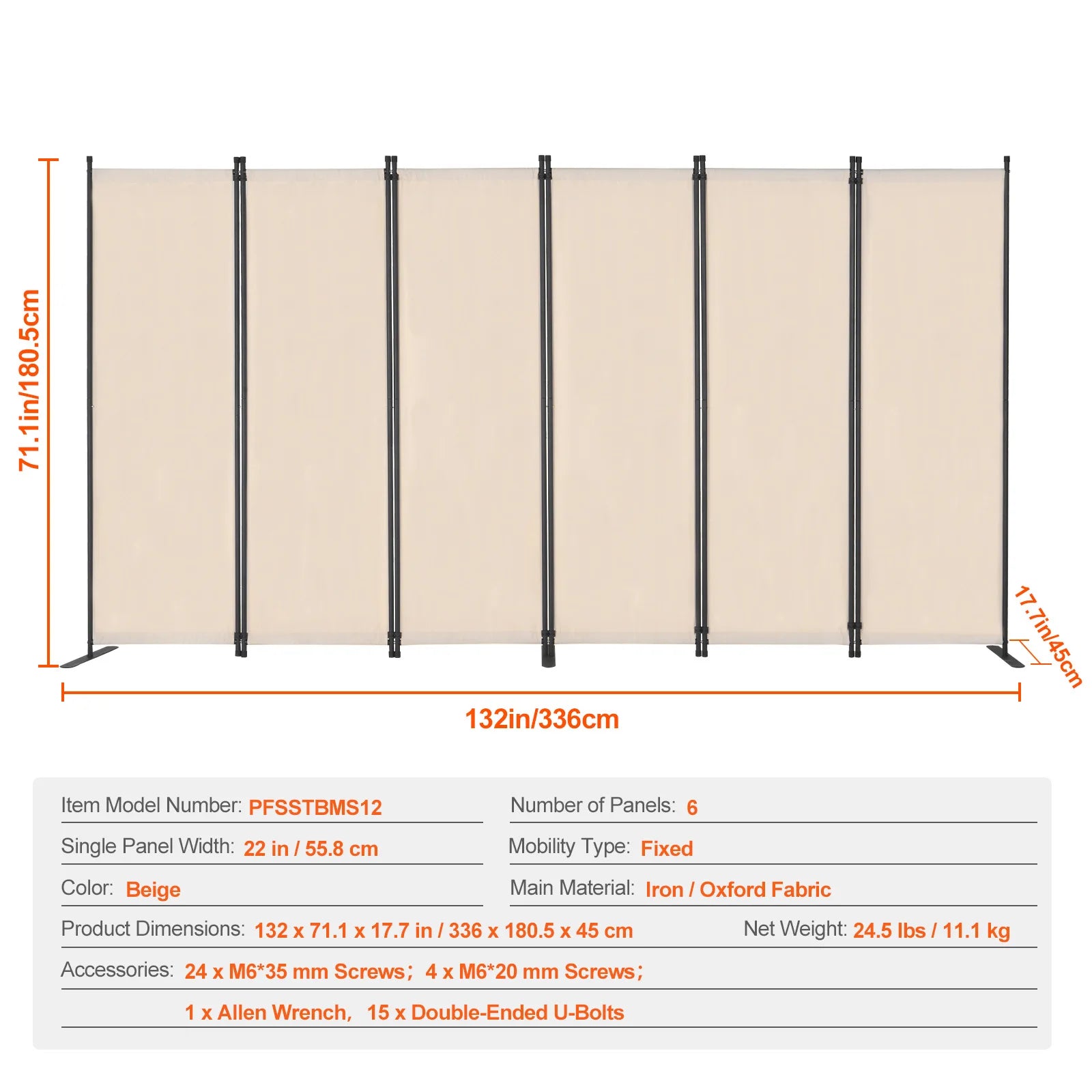 Vouwbare Kamerscheiding 3/4/6 Panelen – Privacy Scherm voor Woonkamer en Kantoor