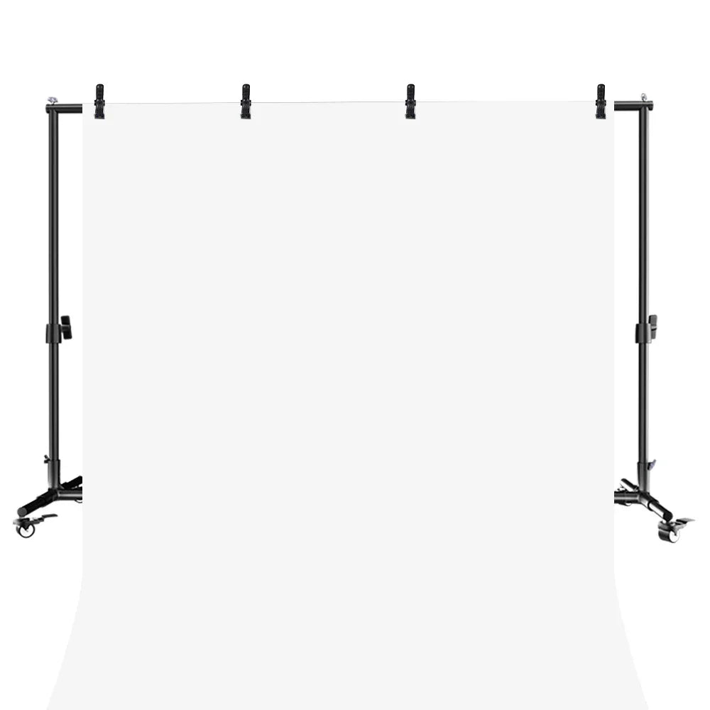 Achtergrondstandaard Fotografie 2x2/2x3m – Met Wielen & Visklemmen – Verstelbaar Fotostudio Frame
