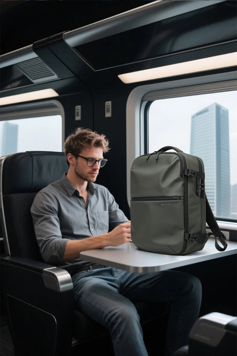 Anti‑diefstal Waterdichte Laptop Rugzak 15.6 Inch – Handbagage Reistas met Wet & Dry Scheiding