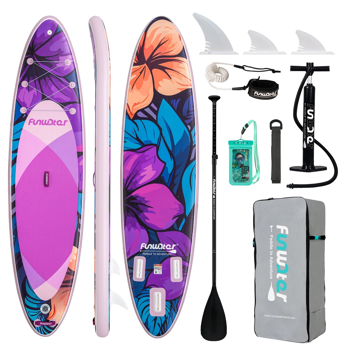 Opblaasbaar SUP Board Set – Stand Up Paddle Board Compleet met Accessoires – Antislip & Ultra Lichtgewicht