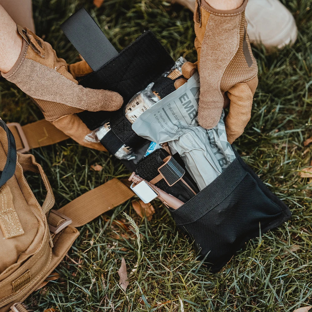 Tactische IFAK EHBO‑Kit 500D Nylon met Tourniquet – Noodset Eerste Hulp voor Outdoor & Survival