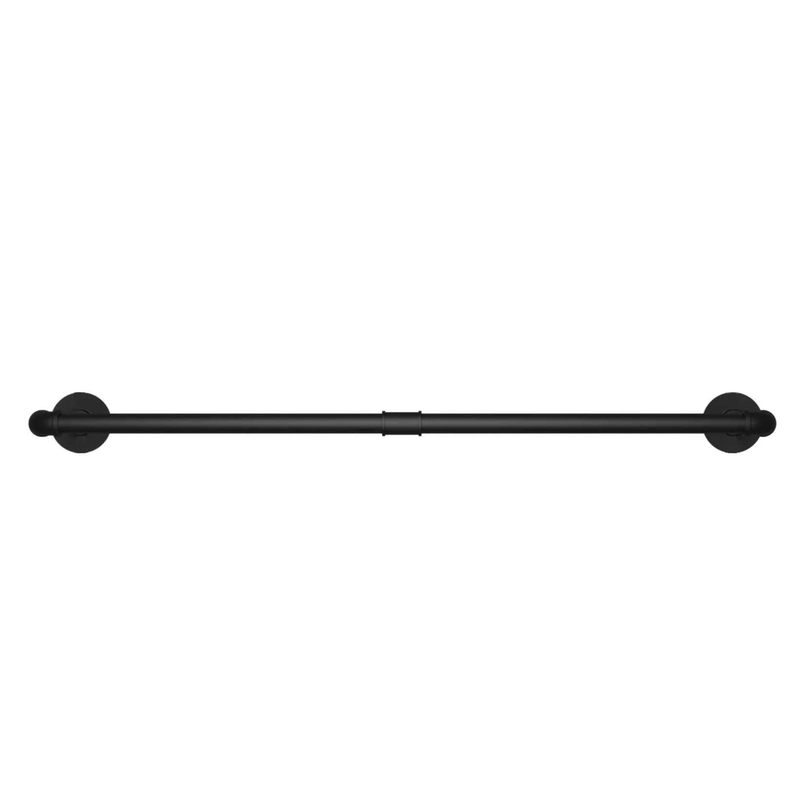 Industriële Wand Kledingrek Set van 2 – Metalen Pijp Kledingstang Zwart – Wandmontage Organizer