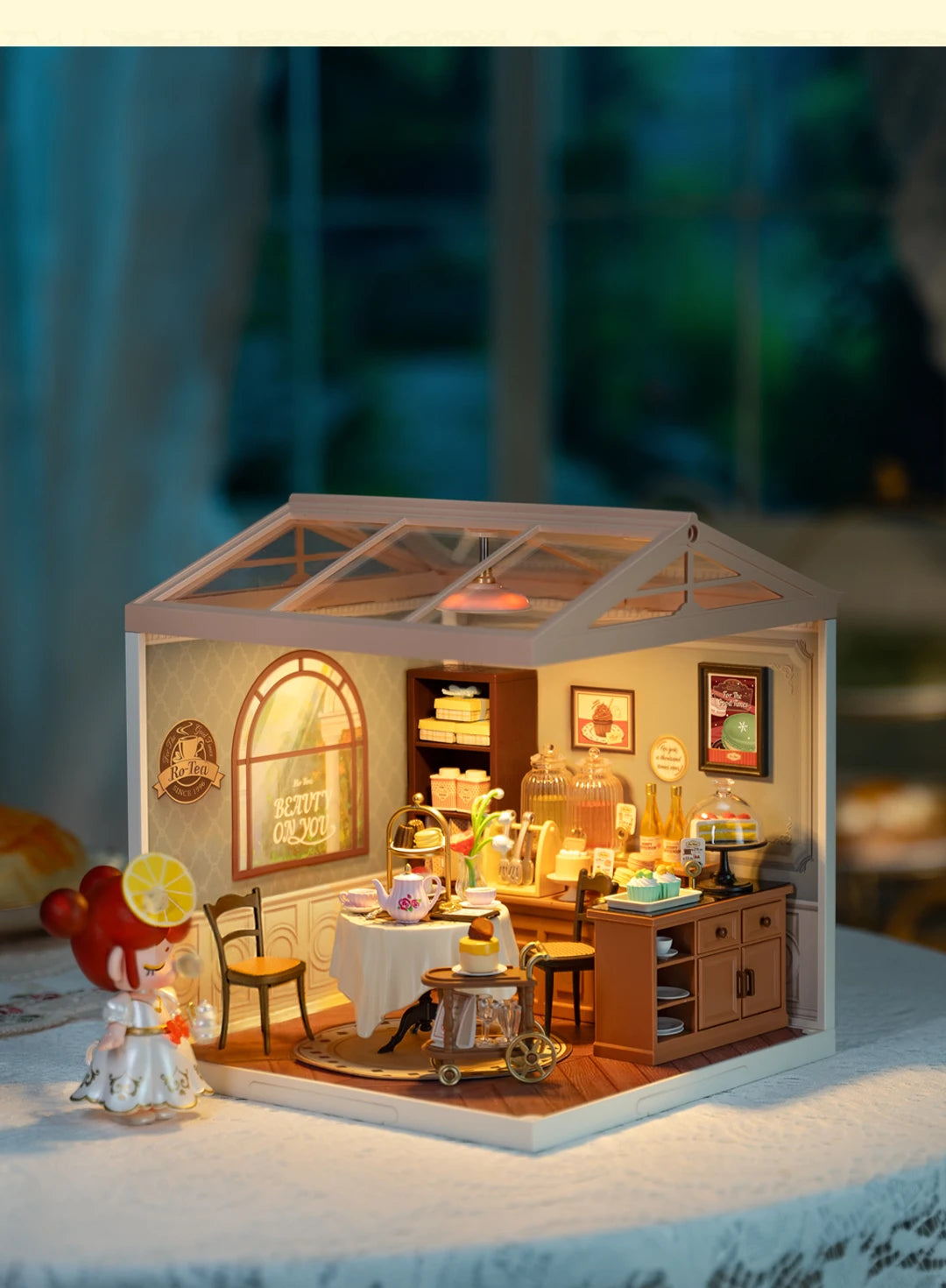 Miniatuur Poppenhuis Bouwset – Burgers Bar Thema – Creatieve DIY Bouwstenen voor Kinderen en Tieners
