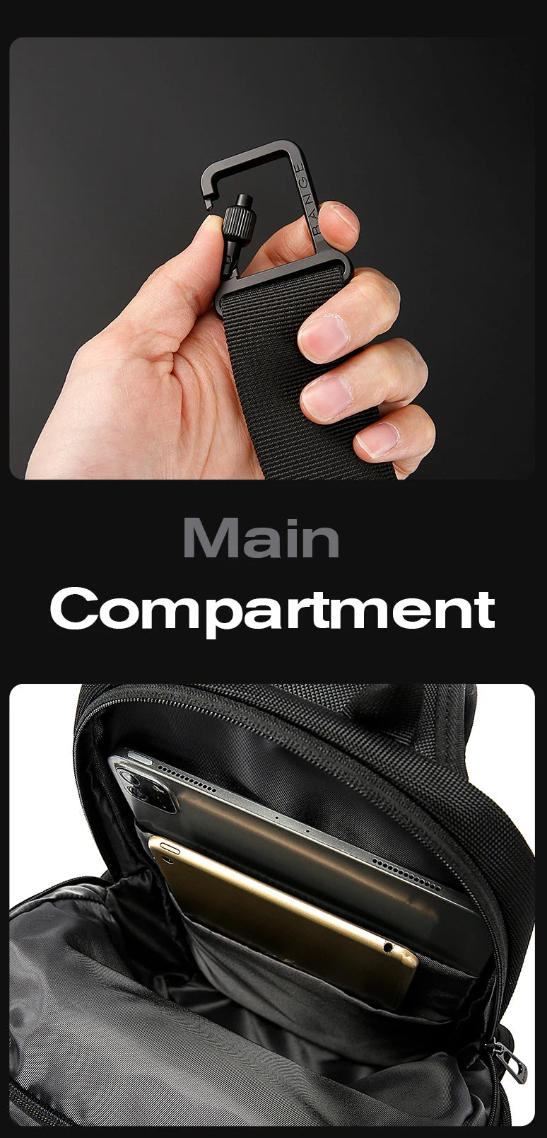 Multifunctionele Waterdichte Crossbody Sling Bag Heren – Grote Capaciteit Schoudertas Voor Dagelijks Gebruik