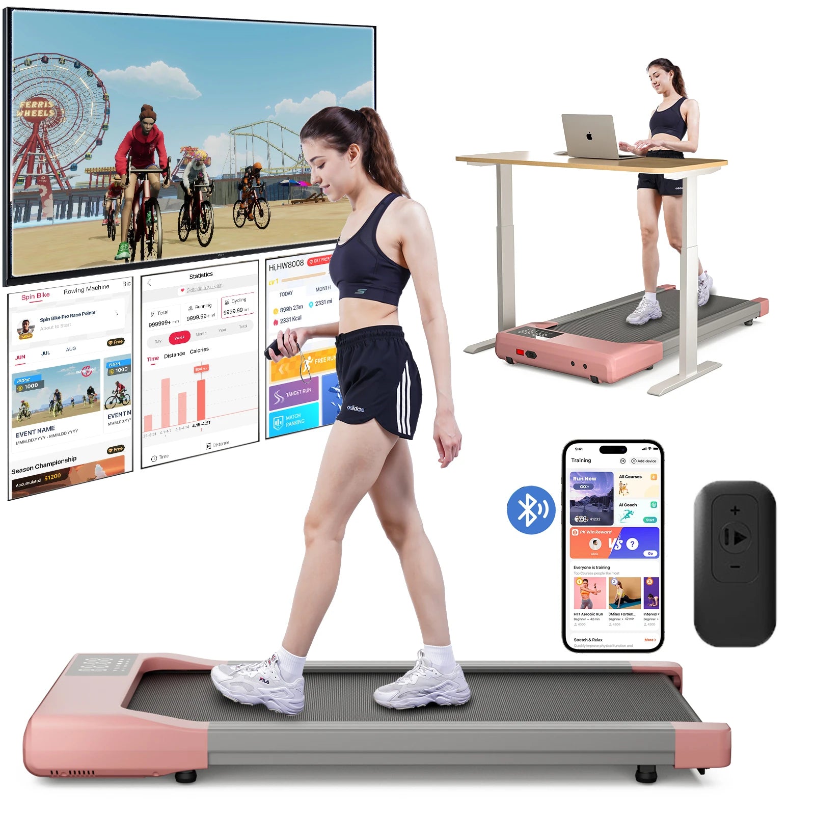 Walking Pad Loopband 2.5HP – Compacte Elektrische Treadmill voor Thuis en Kantoor