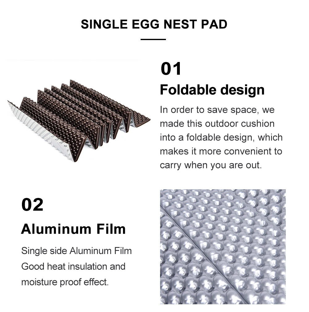 Ultralicht Opvouwbaar Camping Slaapmatje – Comfortabel Egg Nest Outdoor Matje