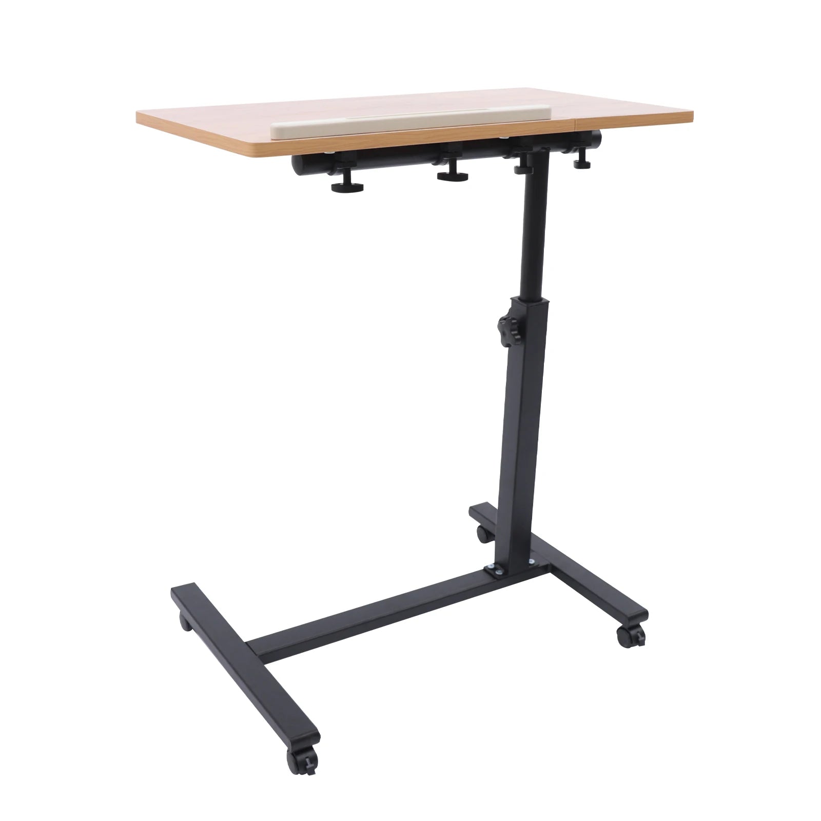 Verstelbaar Laptopbureau 360° Draaibaar – Mobiele Laptoptafel met Wielen – Ergonomisch Bureau in Hoogte Verstelbaar voor Thuiswerken en Studeren