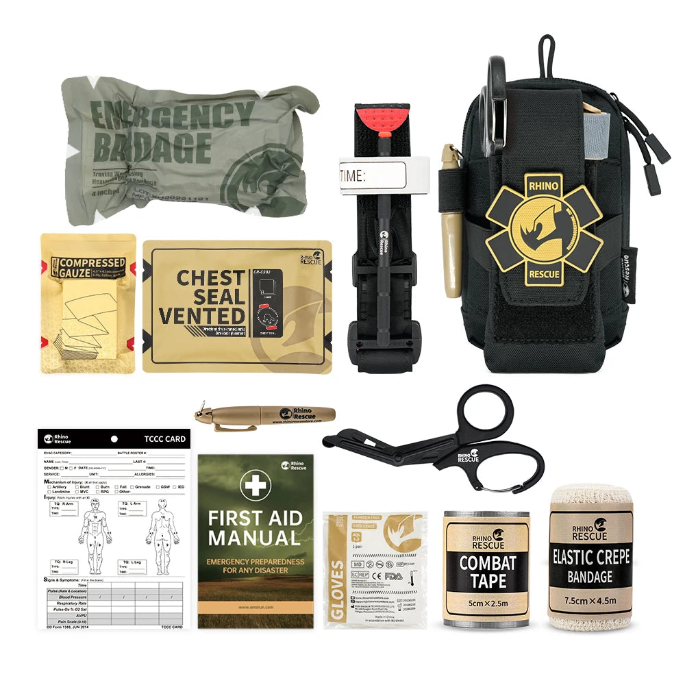 Compacte EDC Trauma & Eerste Hulp Kit – Tourniquet + Drukverband