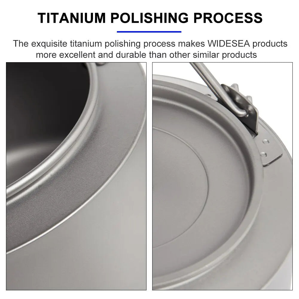 Titanium Outdoor Camping Waterkoker – Ultralicht Water Koken Voor Kamperen, Wandelen & Backpacken