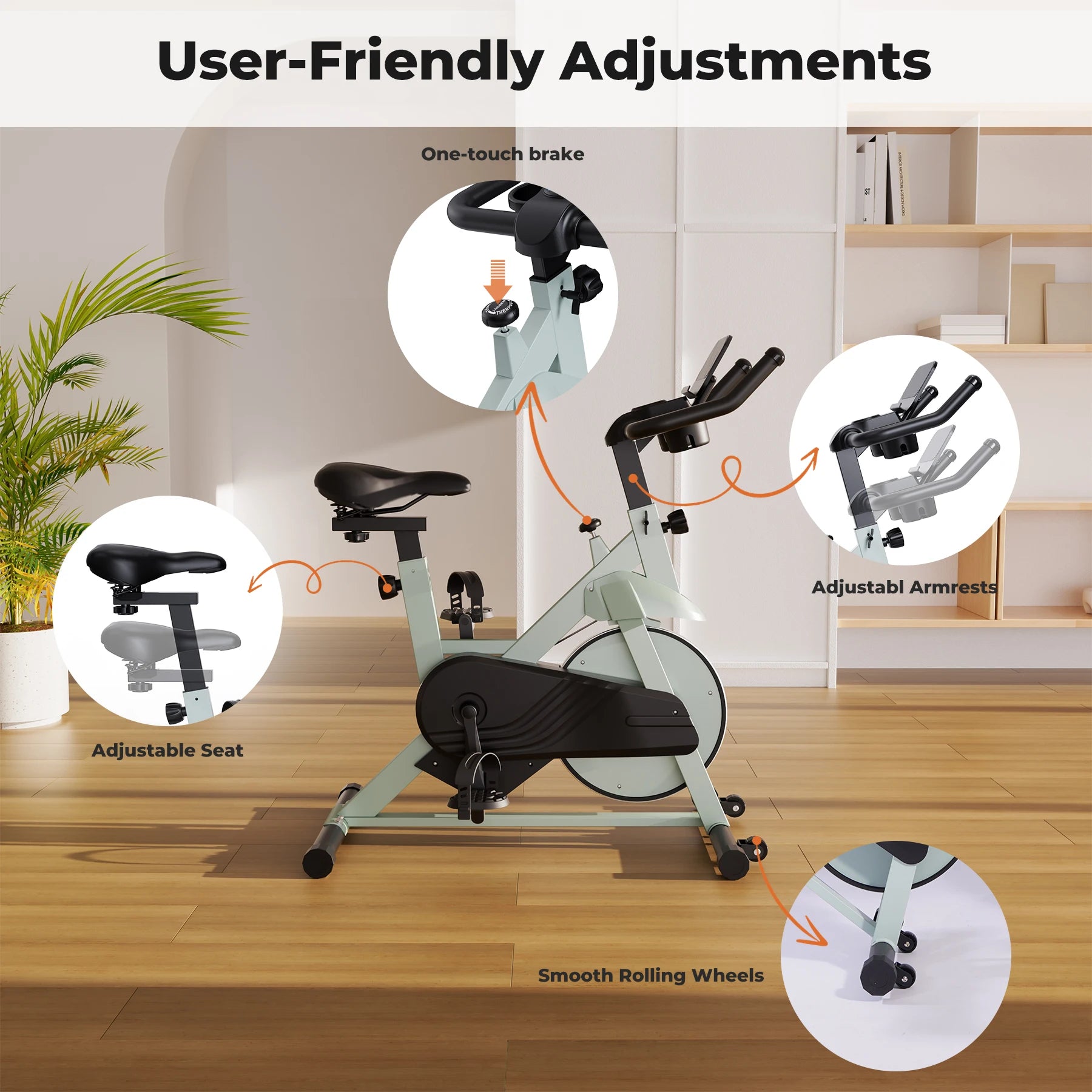 Magnetische Hometrainer met Tablethouder – Stille Indoor Fiets voor Thuis