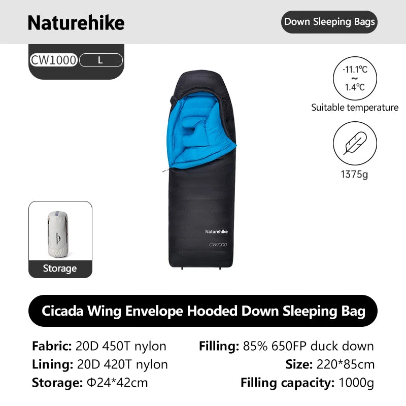 Lichtgewicht Dons Slaapzak Winter – Outdoor Slaapzak 0-5°C voor Kamperen & Trekking