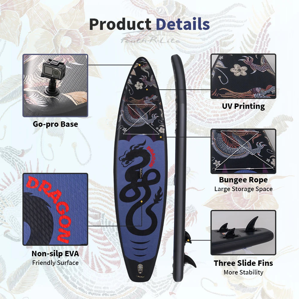 Opblaasbaar SUP Board 11'6" – Koi Paddle Board met Accessoires – Stand Up Paddle Surfboard voor Volwassenen