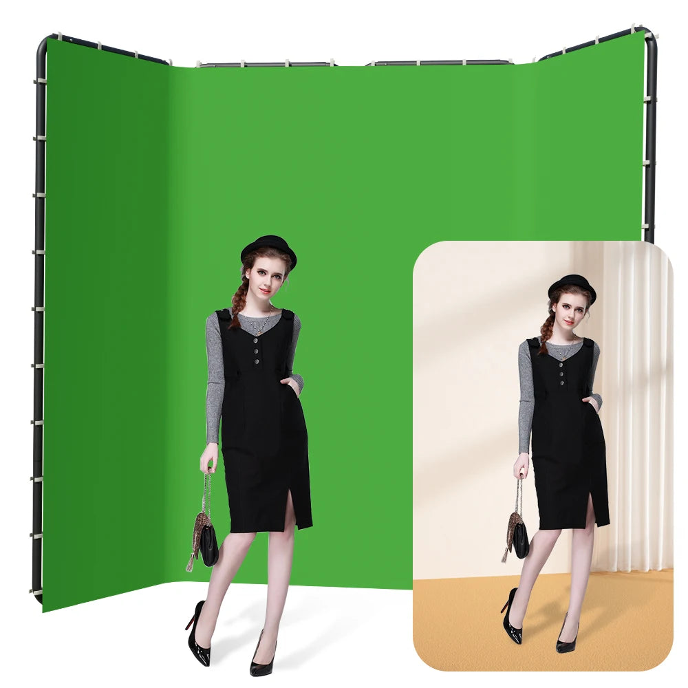 Achtergrondstandaard Fotografie 240x400 cm – Professioneel Groenscherm Frame voor Video en Studio Opnames