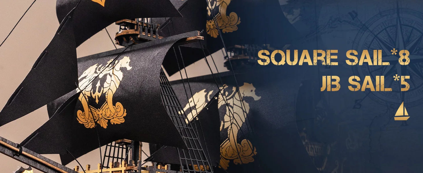3D Houten Scheepsmodel Bouwpakket – Zeepaard Bark 603 Stuks – Historisch Driemastig Schip Model voor Volwassenen en Tieners