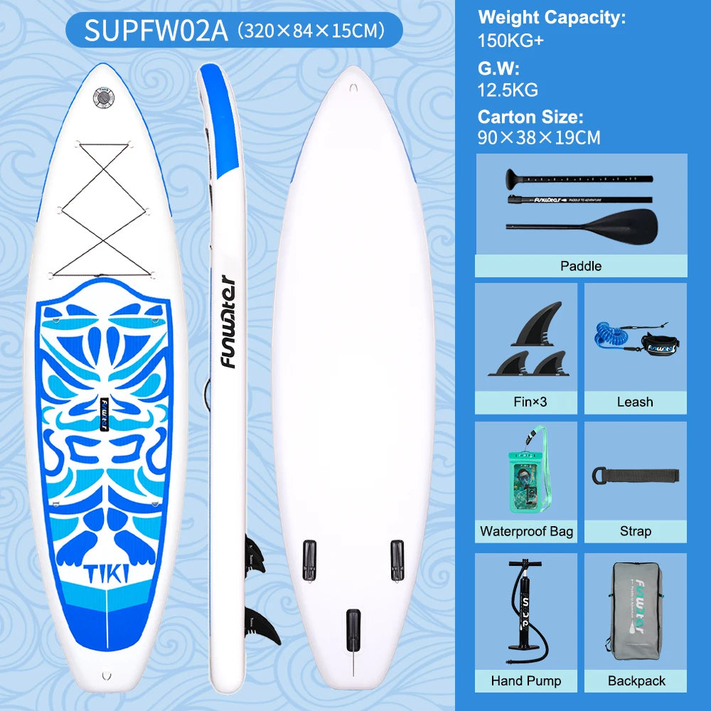 Opblaasbaar SUP Board – Stand Up Paddle Board 335 cm met Antislip Deck – Complete Set voor Beginners & Gevorderden