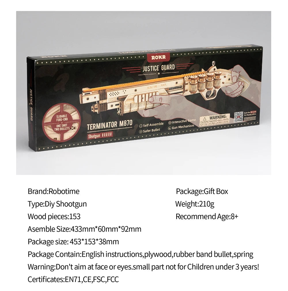 3D Houten Puzzel Pistool Bouwset – DIY Model Kit