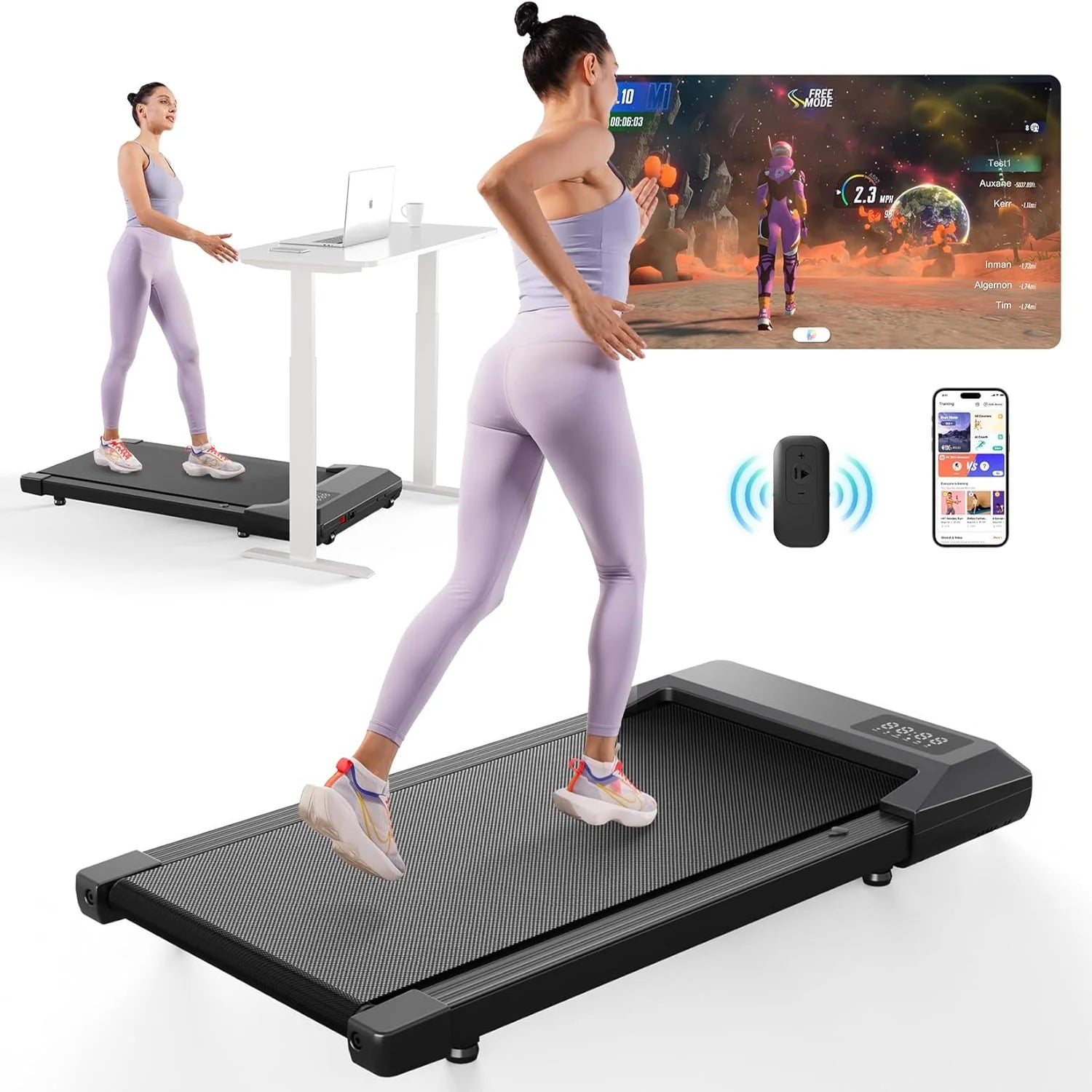 Elektrische Loopband – 40x90 cm Loopvlak voor wandelen en hardlopen - Fitnessapparaat voor Thuis of Kantoor