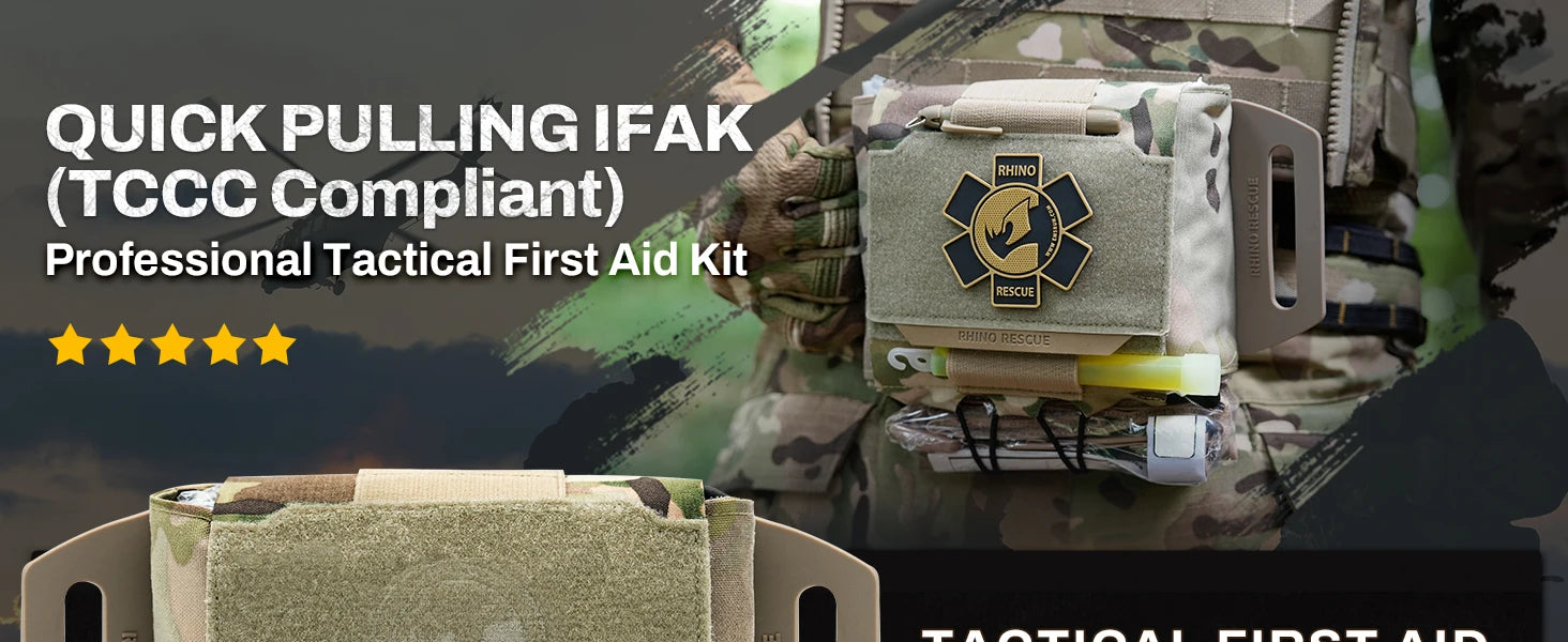 Tactische IFAK MOLLE EHBO-tas – Snelle Medische Toegang & Compact Design