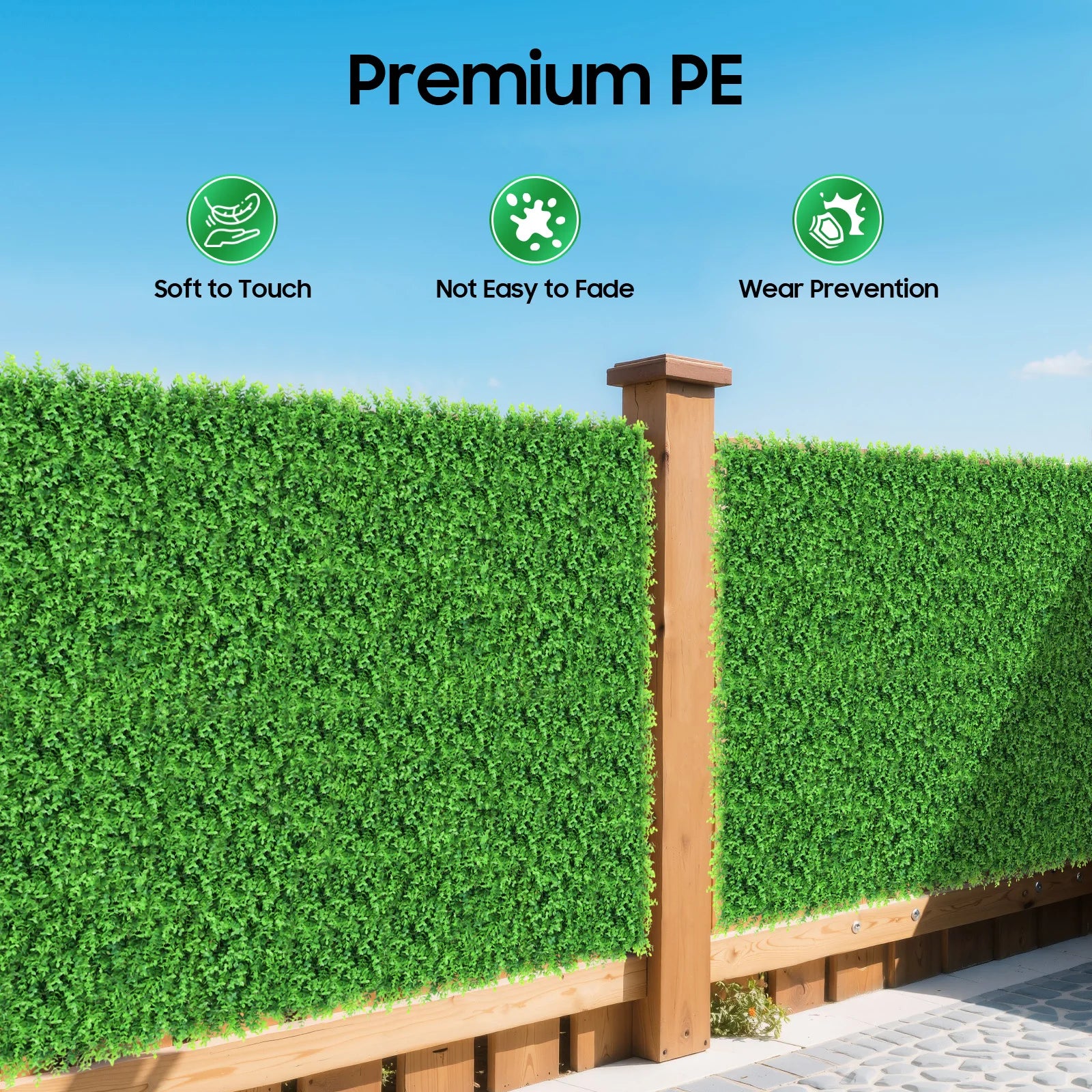 Kunstgras Wanddecoratie Set van 12 – Buxushagen Panelen 40x60 cm voor Groene Muur Binnen en Buiten