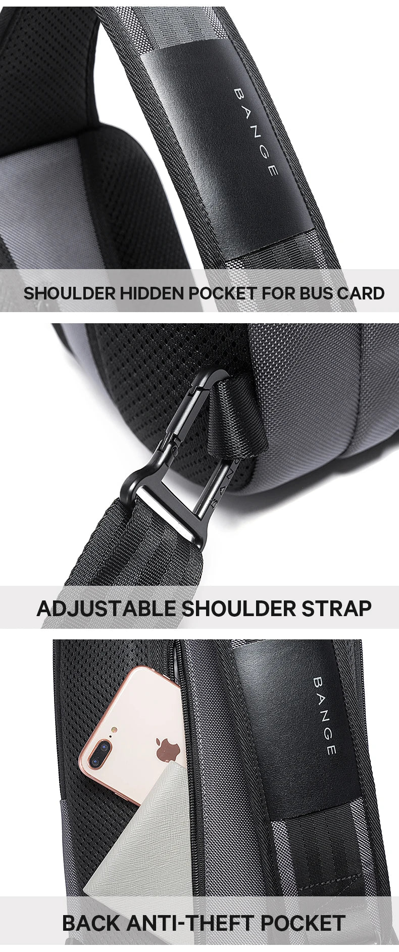 Waterdichte Anti‑Diefstal Crossbody Tas Heren – Multifunctionele Sling Bag voor Reizen & Dagelijks Gebruik
